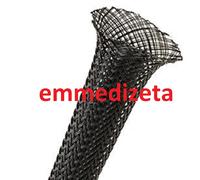 10 METRI Guaina calza trecciata elastica espandibile in poliestere 30mm Ø NERO