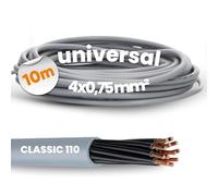 10 metri Lapp 1119804 Ölflex Classic 110 Cavo di controllo in PVC 4x0,75 mm² senza conduttore di protezione verde/giallo I Cavo di controllo 4 fili I Cavo 4 fili