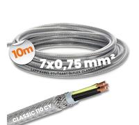 10 metri Lapp 1135107 OLIVE FLEX Classic 110 CY cavo di controllo schermato 7x0,75 mm² con conduttore di protezione verde e giallo 7G0,75 I cavo schermato a 7 fili