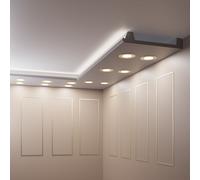 10 Metri Listini di Stucco Profilo per Illuminazione Indiretta OL-26