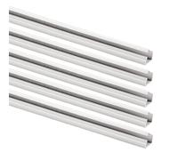 10 metri Mini canalina 15x7mm, lunghezza 10 metri, 5 canaline da 2mt, autoadesiva, bianco, impianto elettrico a parete fuori muro, cavi elettrici, passacavi, tecnopolimero, coperchio integrato