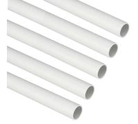 10 metri tubo rigido, 5 barre da 2mt, liscio, diametro esterno ⌀16 mm, tecnopolimero ad alta resistenza, classificazione media 3321, grigio, canalina esterna impianto elettrico, cavi elettrici