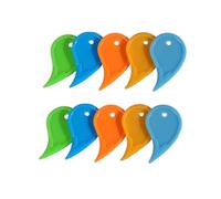 10 mini apriscatole in plastica, design a goccia di pioggia, taglierina sicura e precisa per una facile disimballaggio, strumento portatile per casa, ufficio, leggero e rapido (10 pezzi)
