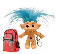 10 mini bambole Troll a pelo lungo, colori assortiti dei capelli, corpi da 2 cm, capelli da 5,1 cm. Decorazioni per torte, action figure, progetti scolastici, e mestieri, , bambole