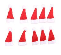 10 mini cappello natalizio rosso Babbo Natale cappello fai da te Lollipop Candy Hat per decorazioni natalizie artigianato professionale design
