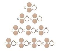 10 mini cerchi in legno perforati per punto croce, rotondi, telaio per ricamo a punto croce, per arte, fai da te (L - 5,7 cm x 5 cm, dimensione esterna)