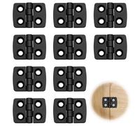 10 mini cerniere di piccole dimensioni, 30 x 40 mm, in plastica nera, robuste cerniere per porte per mobili e barche, resistenti alle intemperie, cerniere pieghevoli in poliammide, antiruggine