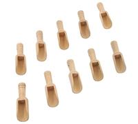 10 mini cucchiai in legno di bambù, cucchiaini da tè, piccoli cucchiai per spezie, mini cucchiaio per sale da bagno, manico corto, cucchiai in legno per caramelle, condimenti, decorazioni fai da te