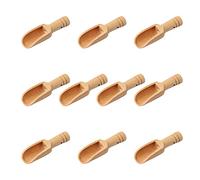 10 Mini Cucchiaini di Legno per Sale, Tè e Bagno - Cucchiai di Bambù 7,6 x 2,3 cm