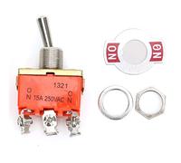 10 Mini interruttori A Leva, E-Ten1321 Ac 250 V 15 A On-On 6 Pin interruttore A Leva A 2 Posizioni Con Guarnizione E dado