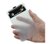 10 mini portablocco trasparenti con gancio per appenderlo | Portablocco trasparente portatile con gancio integrato, design del foro per appenderlo facilmente, ideale per appunti e forme