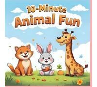 10-Minute Animal Fun: Easy and Cute Coloring Pages for Kids and Adults