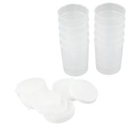 10 misurini graduati con coperchio, in plastica leggera, per cucina e laboratorio, 30/50/100 ml (30 ml)