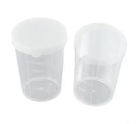 10 misurini graduati in plastica trasparente con coperchi, 30/50/100 ml, strumenti di misurazione da cucina per liquidi e campioni, riutilizzabili da laboratorio (50 ml)