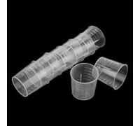 10 misurini in plastica trasparente per liquidi, mini bicchieri da cucina in plastica trasparente, graduati, strumento di misurazione per cucina, strumento di misurazione trasparente da laboratorio