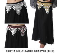 10 Mix Indian Belly Dance Hip Sciarpa Cintura Cintura Gonna Argento Moneta Pa...