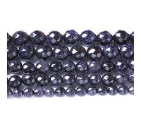 10 mm, 36 perline di arenaria blu naturale per il fai da te, 38,1 cm, perle di pietra di guarigione energetica