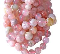 10 mm 36 pezzi perline naturali di agata Sakura, cristalli energetici curativi per creazione di gioielli, bracciali fai da te