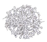 10 mm da Hoop 4 mm Gancio a Vite Occhielli a Vite Acciaio Inossidabile per La Resina, Gioielli, Perlina e Plastica, 100 Pezzi