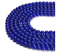 10 mm zaffiro blu tinto giada liscio rotondo naturale Gematone perline sfuse per la creazione di gioielli fai da te risultati 1 filo 38,1 cm