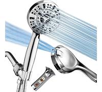 10 modalità Gesta doccia portatile, set di doccia ad alta pressione cromata con filtro, tubo da 4,92 piedi e staffa, soffitta da doccia anti-clog con portatile con portatile con portatile LWX