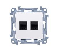 Kontakt-Simon C52.01/11 - Presa di corrente, in plastica, IP20, 77 mm, 77 mm, 160 mm, colore: Bianco