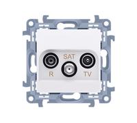 10 MODULI BIANCO TV-SAT PRESA PASSAGGIO 10DB 10 CASP.01/11