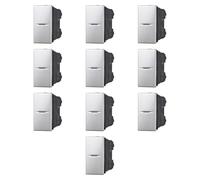 10 MODULI DEVIATORE ASSIALE 16A, GRIGIO, COMPATIBILE CON BTICINO AXOLUTE, MODULI E FRUTTI 100% COMPATIBILI, MATERIALI DI ALTA QUALITA'