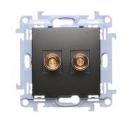 10 MODULI NERO OPACO PRESA ALTOPARLANTE HIFI 1X CGL2.01/49