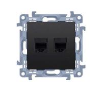10 MODULI NERO OPACO PRESA COMPUTER 2X UAE 8 C52.01/49
