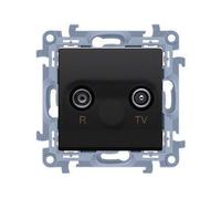 10 MODULI NERO OPACO PRESA TV FINE SEPARATA 1DB CAK.01/49
