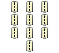 10 MODULI PRESA BIPASSO, BIANCO, COMPATIBILE CON BTICINO MAGIC, PRESA 220V 230V 10A 16A, BIVALENTE, MODULI E FRUTTI 100% COMPATIBILI, MATERIALI DI ALTA QUALITA'