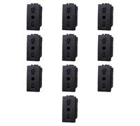 10 MODULI PRESA BIPASSO, NERO, COMPATIBILE CON BTICINO LIVING, PRESA 220V 230V 10A 16A, BIVALENTE, MODULI E FRUTTI 100% COMPATIBILI, MATERIALI DI ALTA QUALITA'