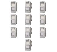10 MODULI PRESA ETHERNET CAT6, GRIGIO, COMPATIBILE CON BTICINO AXOLUTE, PRESA DI RETE INTERNET, CONNETTORE RJ45, MODULI E FRUTTI 100% COMPATIBILI, MATERIALI DI ALTA QUALITA'