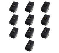 10 MODULI SPINA ANTENNA TV PASSANTE, NERO, COMPATIBILE CON VIMAR ARKE', SPINA PASSANTE CON CONNETTORE DIAMETRO 9,5MM, MODULI E FRUTTI 100% COMPATIBILI, MATERIALI DI ALTA QUALITA'