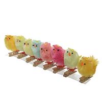 10 MOLLETTE CLIP CON PULCINI COLORATI