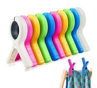 10 Mollette per Asciugamani per Sedie da Spiaggia, Clips Antivento e Antiscivolo per Teli da Spiaggia, Adatte per Lettini da Sole, Asciugamani, Teli e Altri Usos, Resistente e Leggera, 5 Col