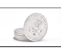 10 monete palming trucchi magici super sottili moneta magica primo piano illusione strada accessori apparire/svanire mago palco illusione scenica espediente puntelli (versione mezzo dollari)