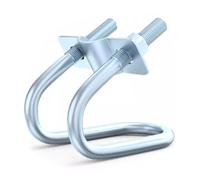 10 morsetti a croce con doppio bullone a U, materiale zincato per tubo OD 3/4"x3/4" (20x25 mm) per connettori per impalcature per serre