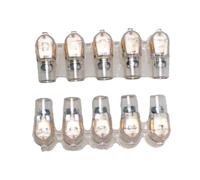 10 Morsetti Elettrici Unipolari A Cappuccio Trasparenti 2,5 mm², 2 Stecche da 5 Morsetti, Sezione 2,5 mmq, Connettori per Cablaggi Domestici e Professionali