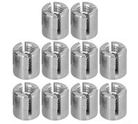 10 morsetti per cavi incrociati in acciaio inossidabile 316, clip di fissaggio in metallo da 2 mm, per sistemi di ringhiere per cavi, hardware per la costruzione di reti metalliche