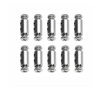 10 morsetti telescopici per funi metalliche da 1-3 mm, a doppio foro, clip per cavo di sospensione, regolazione a vite, accessori di fissaggio (Small_Phillips)