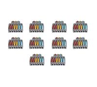 10 Morsettiere a Molla Con Leva, Sdoppiatore Cavi Elettrici, Sdoppia Fili Bipolari e Tripolari, Da 0,5 a 4 mm² 450V 32A (Da 3P a 6P)