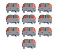 10 Morsettiere Elettriche Da Guida DIN, Connettori Elettrici Rapidi Con 2 Entrate, Da 0,5 a 4 mm² Fino a 450V 32A (3 Poli)