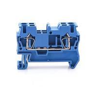 10 morsettiere per guida DIN ST-2.5, connettore di collegamento a molla senza viti, conduttore in filo di rame, 6 colori ST2.5 (blu)