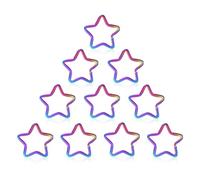10 moschettoni a forma di stella per fai da te, portachiavi, multicolore