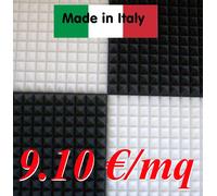 10 mq pannelli fonoassorbenti 100x100x3cm IGNIFUGHI NERI resistenti fuoco stock