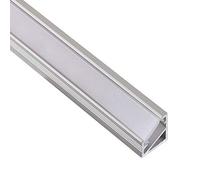 10 MT PROFILI IN ALLUMINIO 6063 ANGOLARI DL1614 5 BARRE DA 2 MT PER STRISCE A LED CON COVER OPACA TAPPI E GANCI DI MONTAGGIO INCLUSI