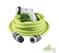 10 MT TUBO IRRIGAZIONE GIARDINO ESTENSIBILE FITT IKON VERDE 6 STRATI + ATTACCHI
