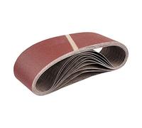 10 nastri abrasivi in tessuto, 75 x 533 mm, grana 40, per levigatrice a nastro/carta vetrata